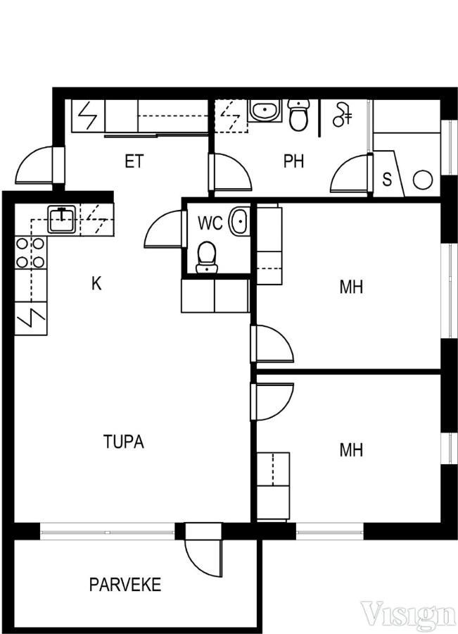 Levin Kunkku B2 Apartment Grey ภายนอก รูปภาพ